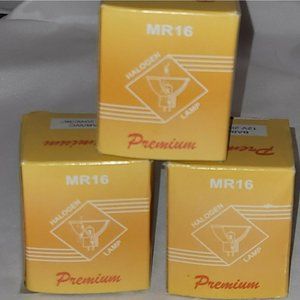 Pack of 3 Premium MR16 Halogen Lamps